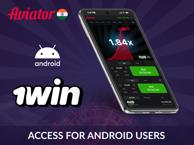 The 1Win Aviator India mobile app for Android