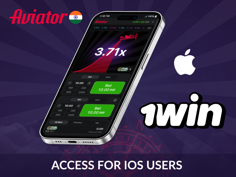 The 1Win Aviator IN mobile app for iOS