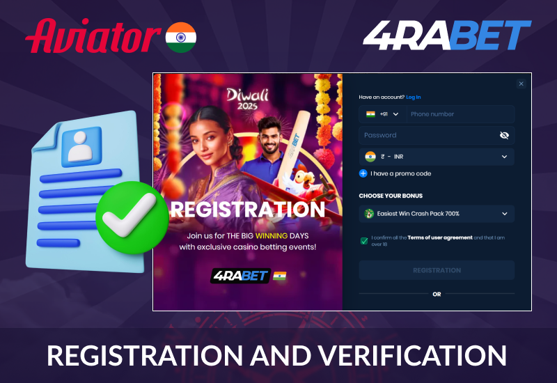 Register and verify your account at 4rabet India
