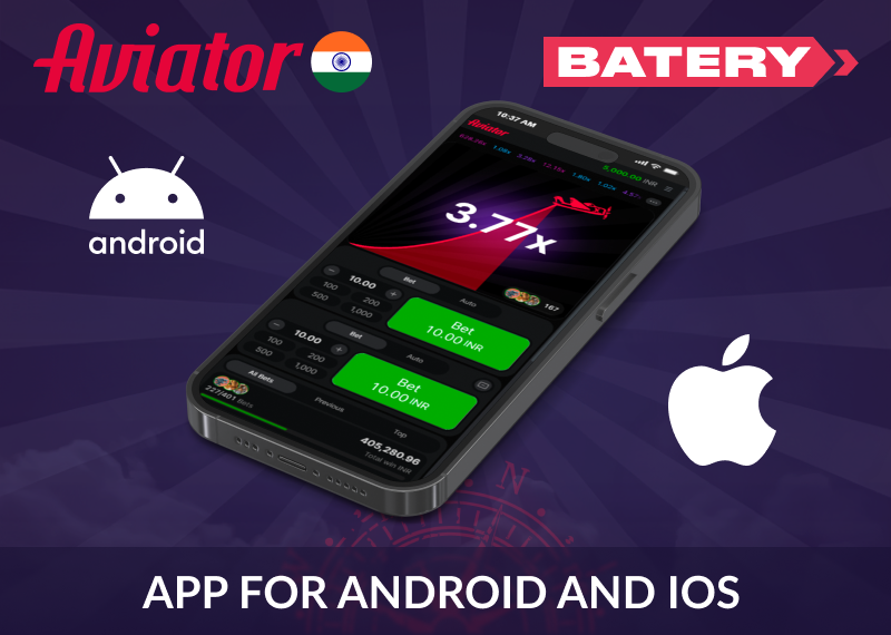 Download the Battery IN app to start playing Aviator