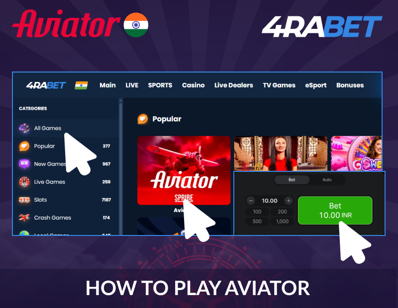 A guide to playing Aviator at 4rabet India